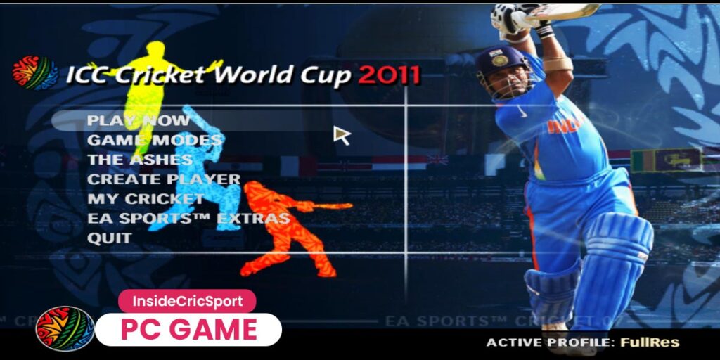 Cricket 2011 Game ICC CWC 2011 Game for PC/Laptop InsideCricSport Store